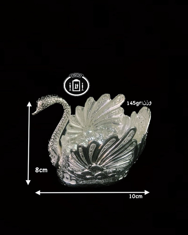 خرید اینترنتی قو نقره قلم گل و مرغ ممتاز عیار ۸۴ استاندارد ایران