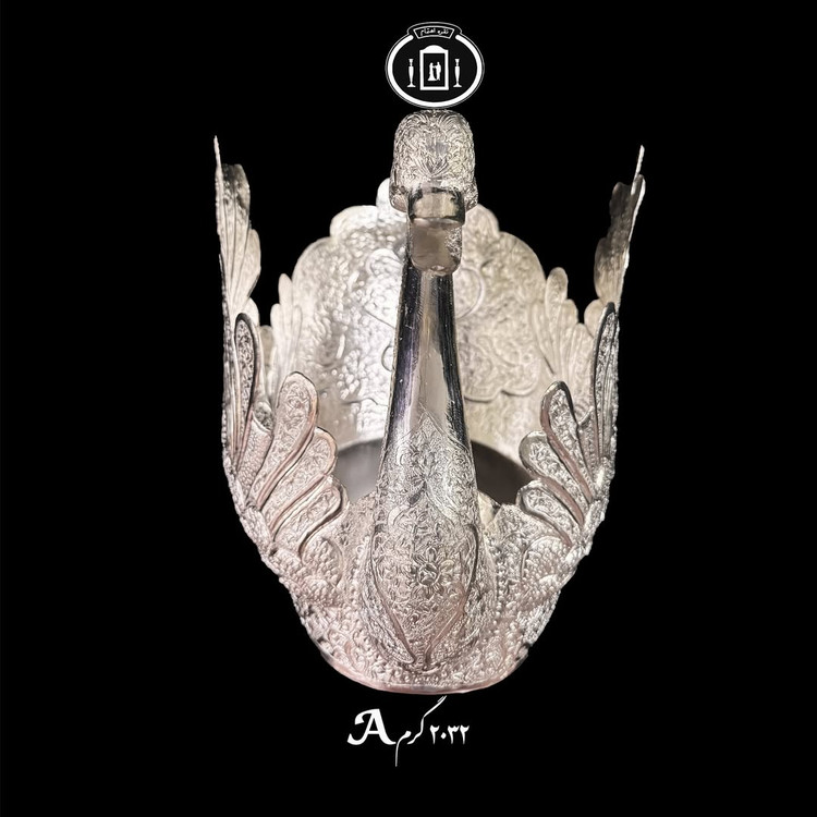 خرید آنلاین قو شبه نقره قلم گل و مرغ و اسلیمی ممتاز