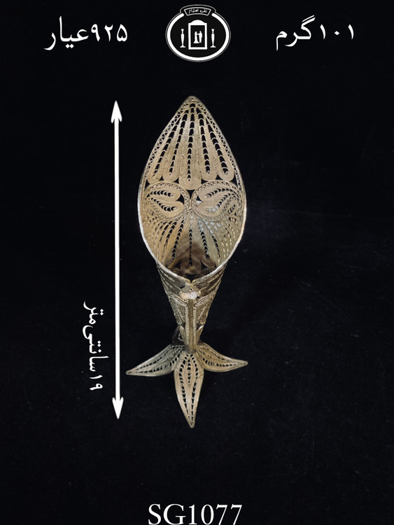 قیمت گلدان نقره ملیله ممتاز۹۲/۵٪استاندارد ایران