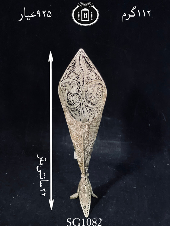 خرید گلدان نقره ملیله ممتاز۹۲/۵٪استاندارد ایران