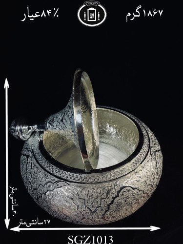 خرید گزخوری نقره دردار قلم گل و مرغ ممتاز۸۴٪استاندارد ایران