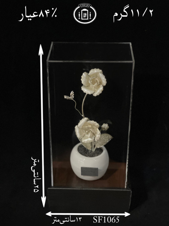 خرید تندیس گل نقره کوچک۸۴٪استاندارد ایران