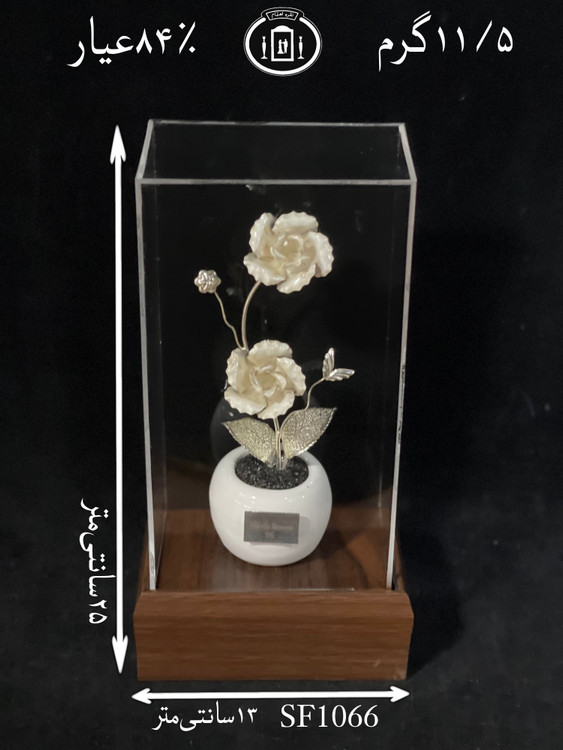 خرید تندیس گل نقره کوچک۸۴٪استاندارد ایران