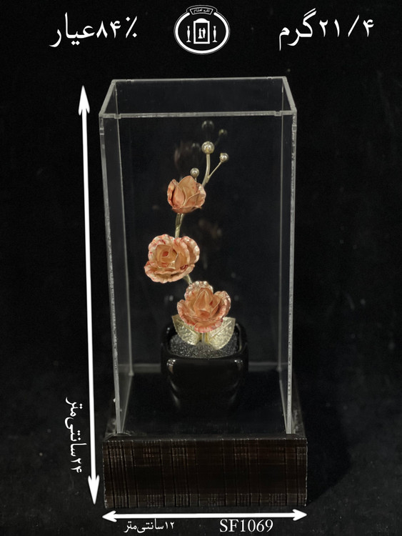 خرید تندیس گل نقره متوسط۸۴٪استاندارد ایران