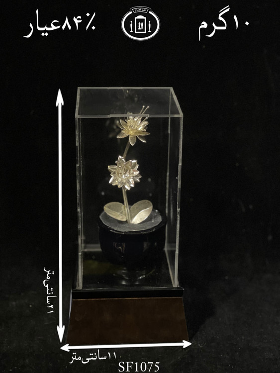 خرید تندیس گل نقره کوچک۸۴٪استاندارد ایران