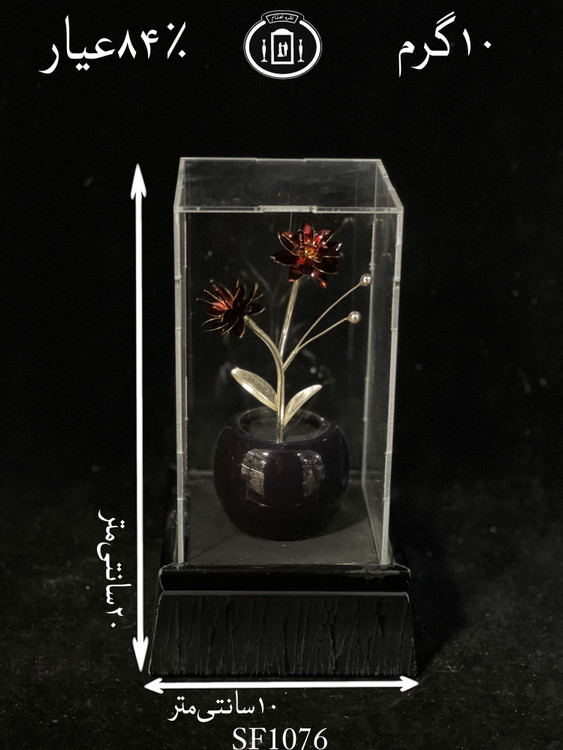 خرید تندیس گل نقره کوچک۸۴٪استاندارد ایران