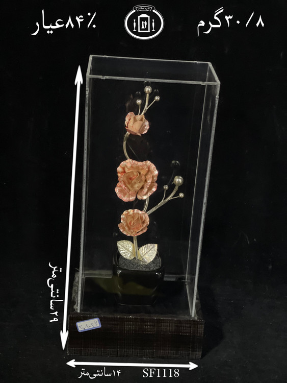 خرید تندیس گل نقره کوچک۸۴٪استاندارد ایران