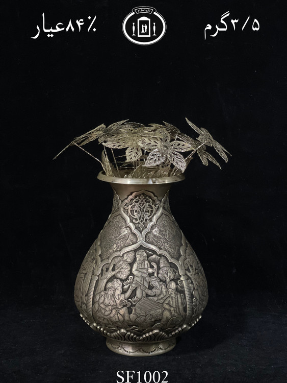 خرید گل نقره سبک پرسی ۸۴٪استاندارد ایران