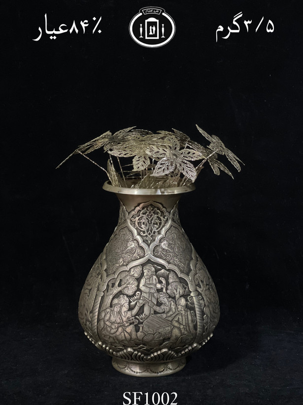 خرید گل نقره سبک پرسی ۸۴٪استاندارد ایران