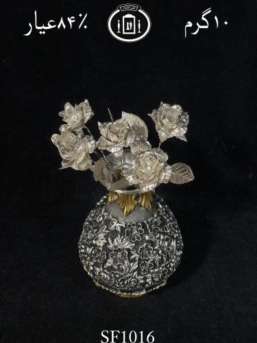 خرید گل نقره مدل گل رز ۸۴٪استاندارد ایران