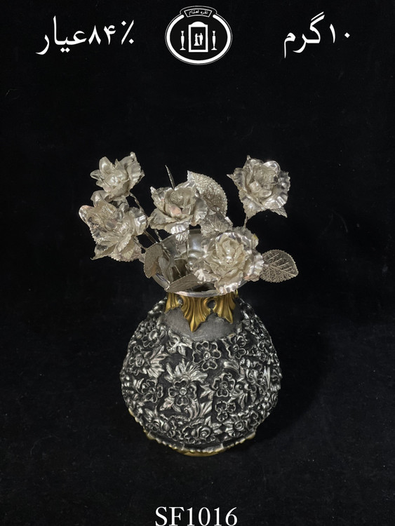 خرید گل نقره مدل گل رز ۸۴٪استاندارد ایران