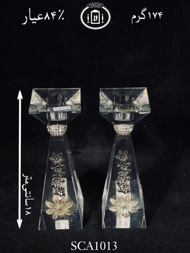 خرید شعمدان کریستال نقره مدل گل رز ریخته گری مومی ممتاز۸۴٪استاندارد ایران