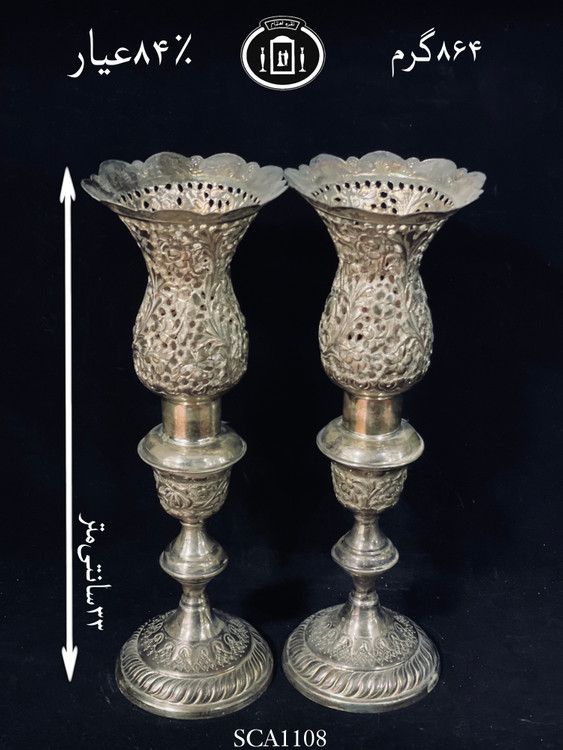 قیمت لاله نقره بدون آویز قلم گل برجسته ممتاز۸۴٪استاندارد ایران