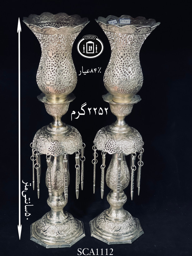 قیمت لاله نقره آویزدار قلم گل و مرغ و شبکه ممتاز۸۴٪استاندارد ایران