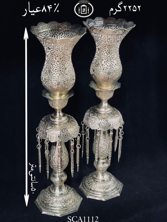 خرید لاله نقره آویزدار قلم گل و مرغ و شبکه ممتاز۸۴٪استاندارد ایران