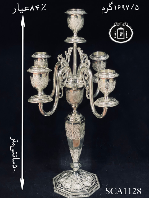 قیمت شمعدان ۵ سری قلم گل و بته۸۴٪استاندارد ایران