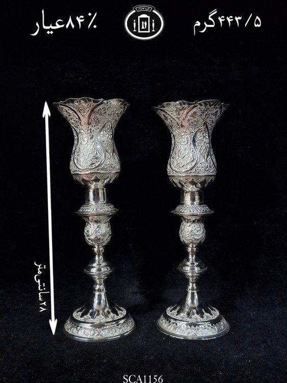 قیمت لاله نقره تک شاخه قلم گل و مرغ و شبکه۸۴٪استاندارد ایران