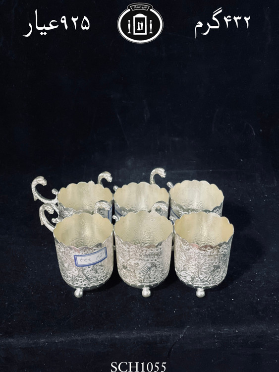 خرید گیره چای خوری نقره قلم گل و مرغ ممتاز۹۲۵٪استاندارد ایران