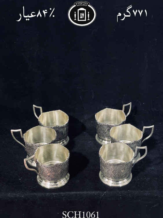 خرید گیره شربت خوری نقره قلم مینیاتور ممتاز سیاه قلم۸۴٪استاندارد ایران