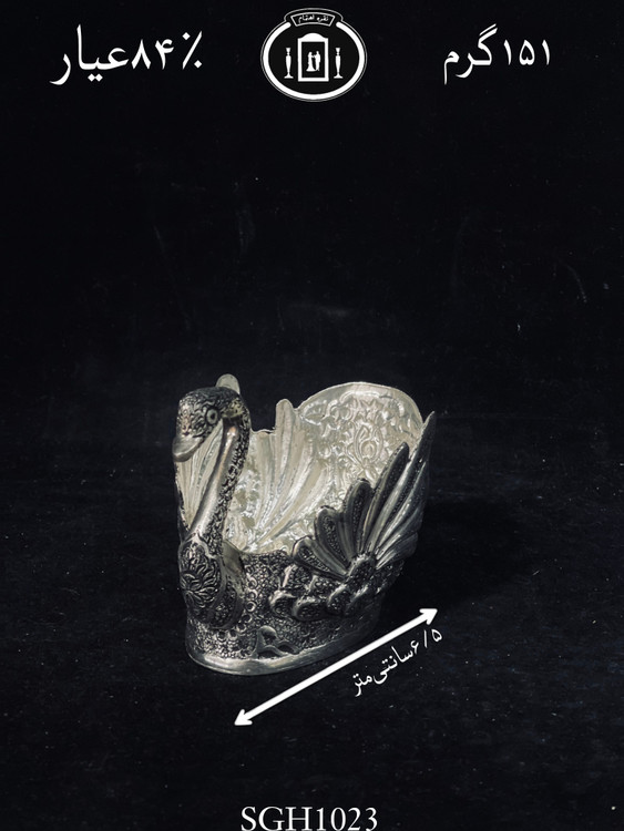 قیمت قو نقره قلم گل و مرغ سیاه قلم ممتاز۸۴٪استاندارد ایران