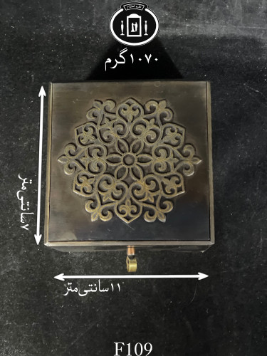 خرید جعبه جواهرات فولادی طلاکوب تمام دست ساز