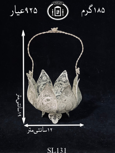 خرید شکلات خوری دسته دار نقره ملیله ممتاز۹۲۵٪استاندارد ایران