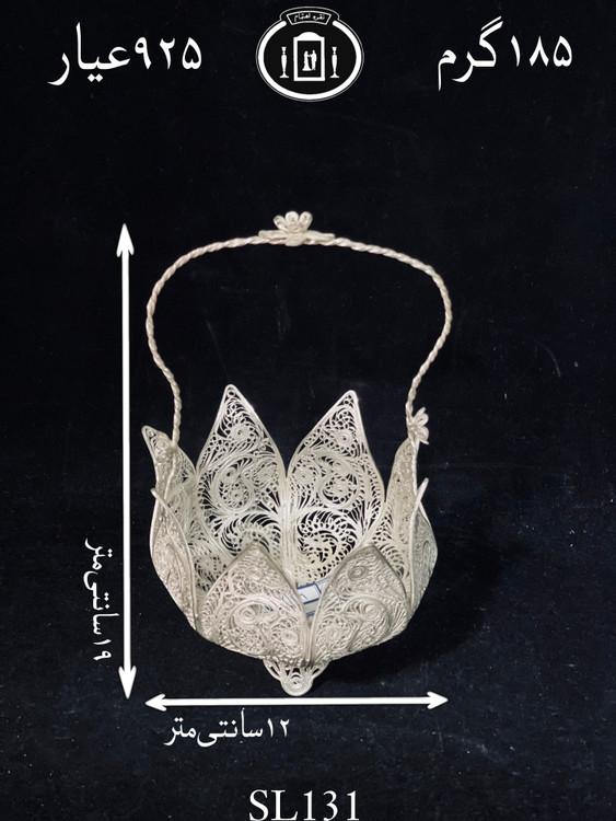 قیمت شکلات خوری دسته دار نقره ملیله ممتاز۹۲۵٪استاندارد ایران