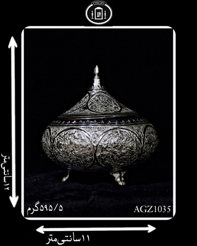 گز خوری آب نقره قلم گل و مرغ